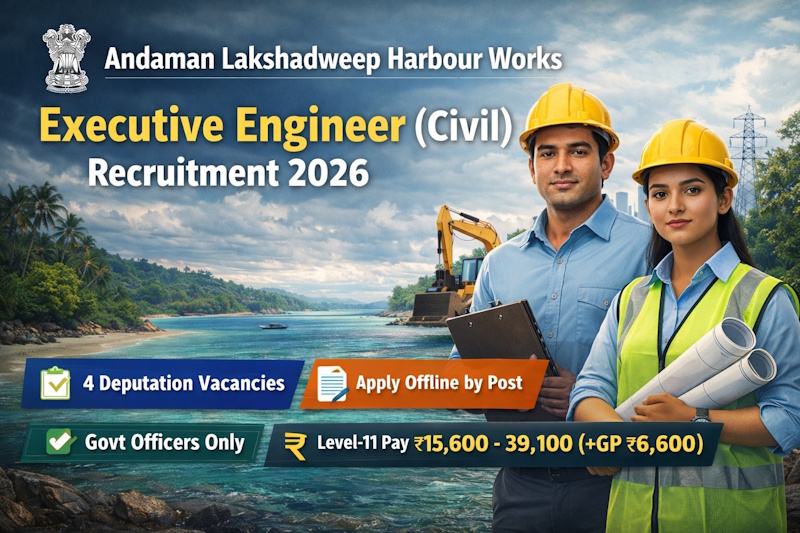 Andaman Lakshadweep Harbour Works Executive Engineer (Civil) Recruitment